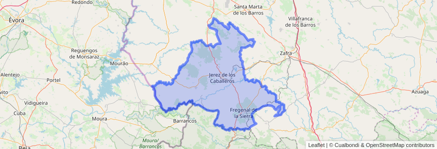 Mapa de ubicacion de Sierra Suroeste.