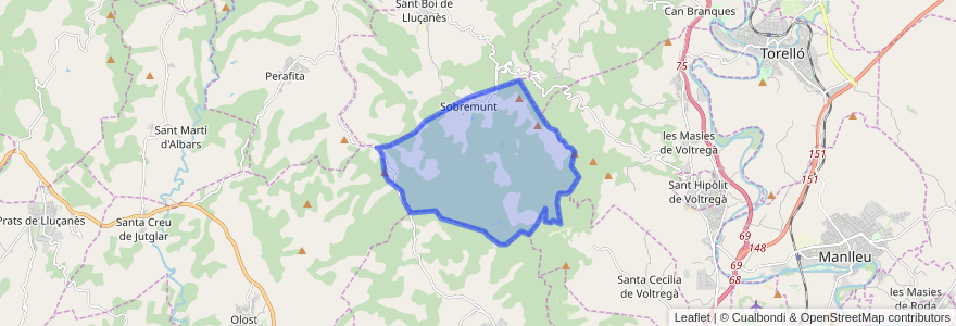 Mapa de ubicacion de Sobremunt.