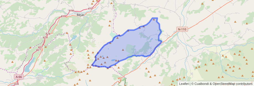 Mapa de ubicacion de Solana de Ávila.