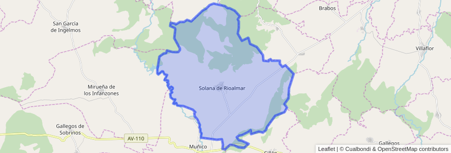 Mapa de ubicacion de Solana de Rioalmar.