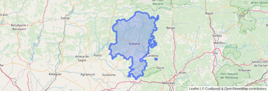 Mapa de ubicacion de Solsonès.