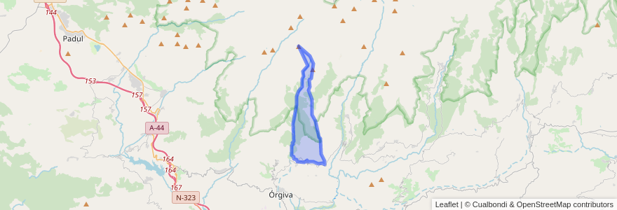 Mapa de ubicacion de Soportújar.