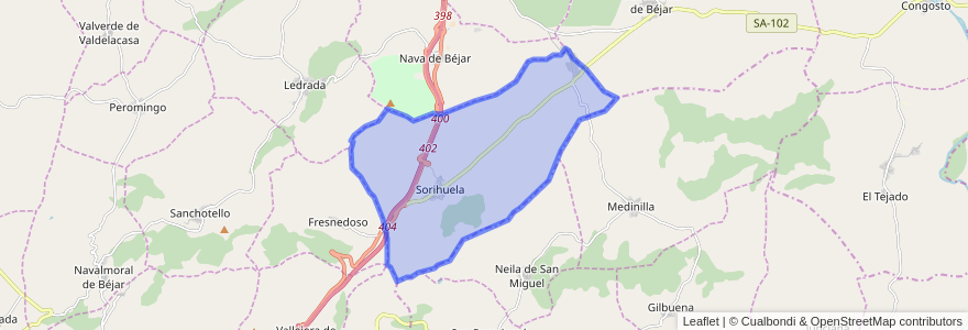 Mapa de ubicacion de Sorihuela.