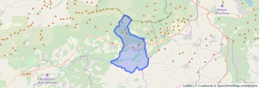 Mapa de ubicacion de Sotillo de la Adrada.