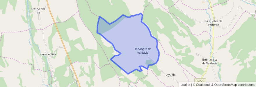 Mapa de ubicacion de Tabanera de Valdavia.