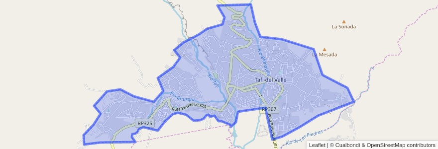 Mapa de ubicacion de Tafí del Valle.