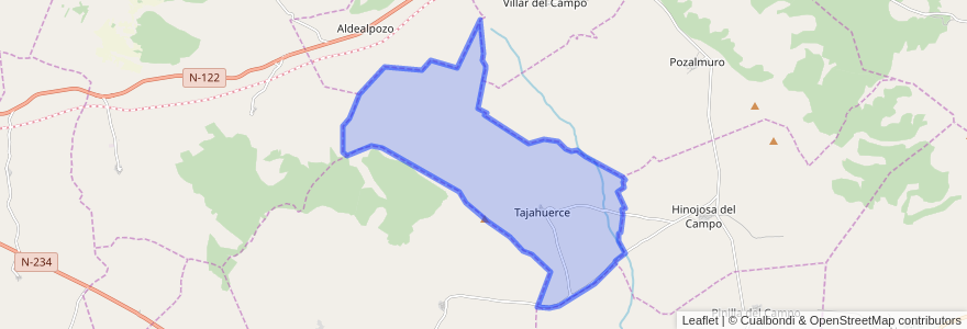 Mapa de ubicacion de Tajahuerce.