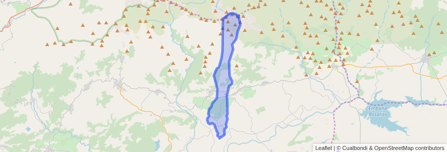 Mapa de ubicacion de Talaveruela de la Vera.