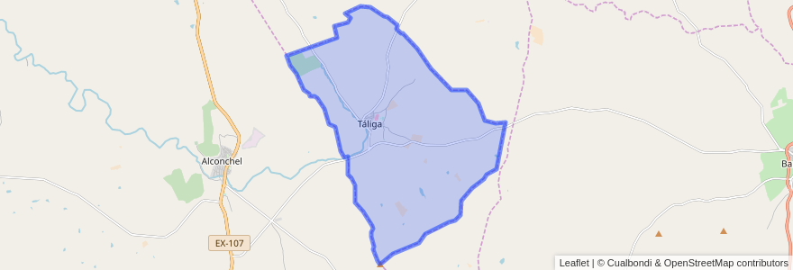 Mapa de ubicacion de Táliga.