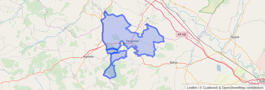 Mapa de ubicacion de Tarazona.