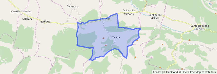 Mapa de ubicacion de Tejada.