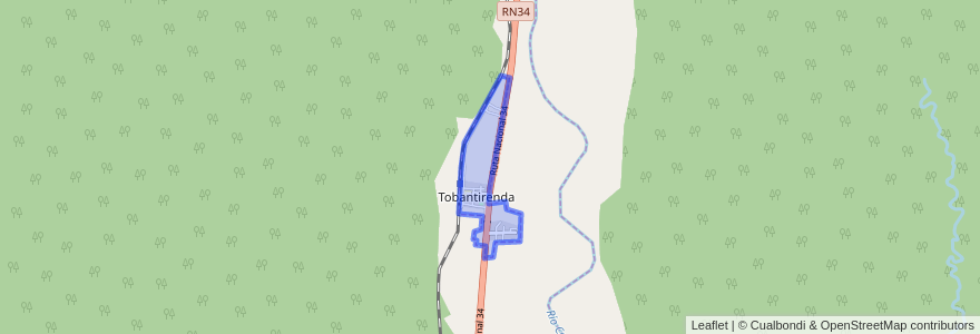 Mapa de ubicacion de Tobantirenda.