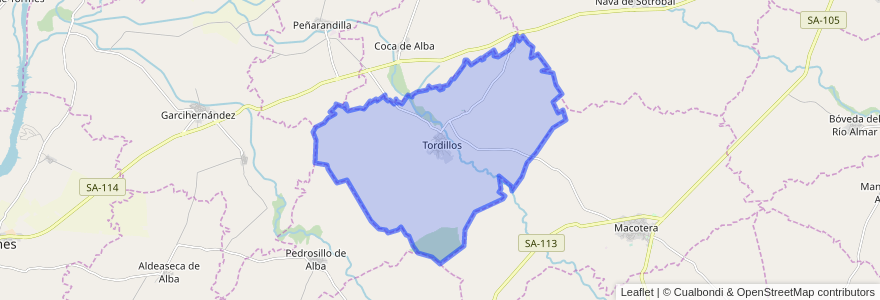 Mapa de ubicacion de Tordillos.