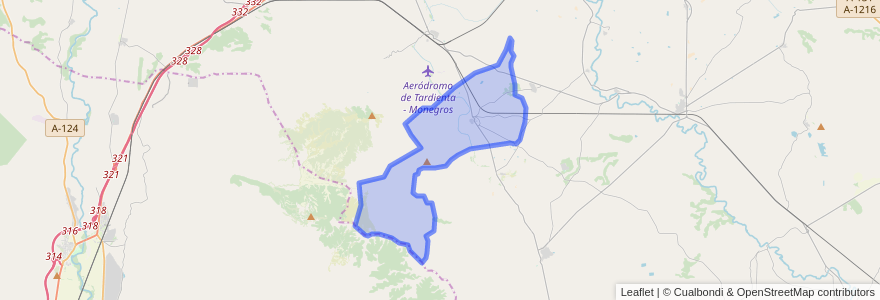 Mapa de ubicacion de Torralba de Aragón.