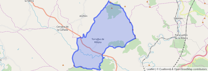 Mapa de ubicacion de Torralba de Ribota.