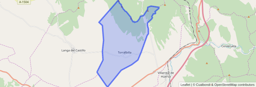 Mapa de ubicacion de Torralbilla.