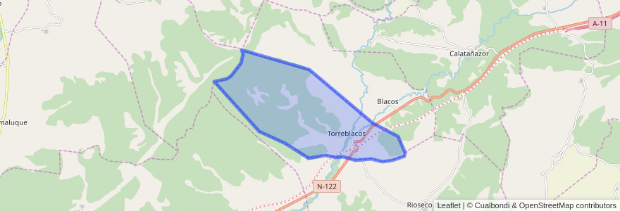 Mapa de ubicacion de Torreblacos.