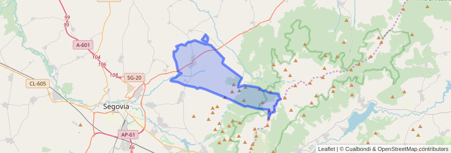 Mapa de ubicacion de Torrecaballeros.