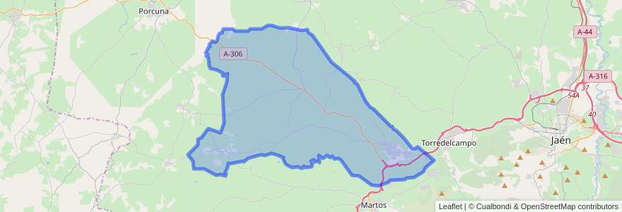 Mapa de ubicacion de Torredonjimeno.