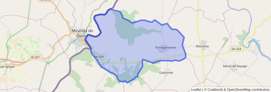 Mapa de ubicacion de Torregamones.