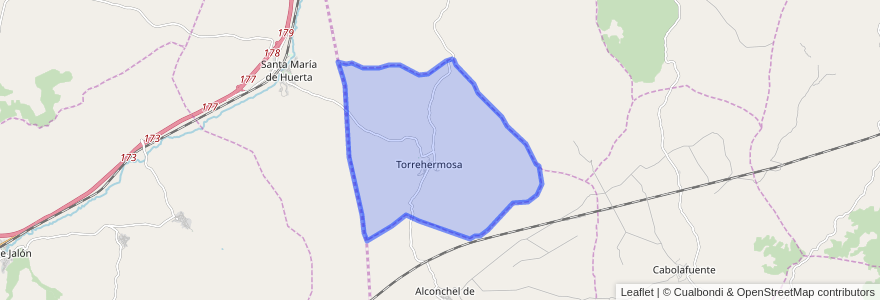 Mapa de ubicacion de Torrehermosa.