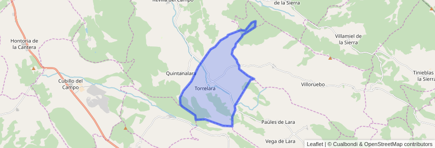 Mapa de ubicacion de Torrelara.