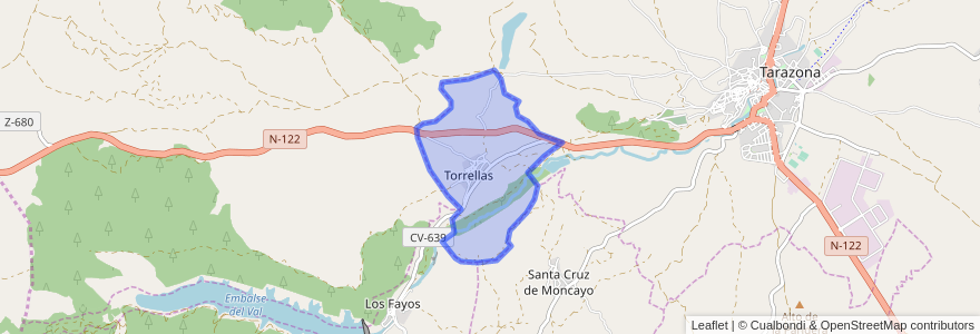 Mapa de ubicacion de Torrellas.