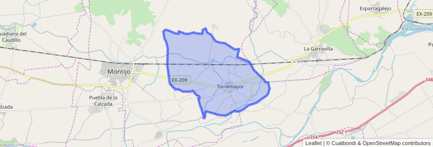 Mapa de ubicacion de Torremayor.