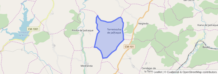 Mapa de ubicacion de Torremocha de Jadraque.