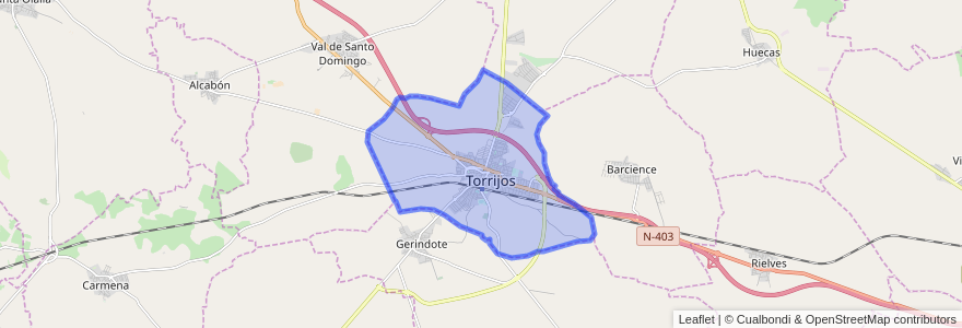 Mapa de ubicacion de Torrijos.