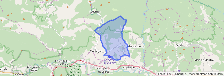 Mapa de ubicacion de Tortellà.