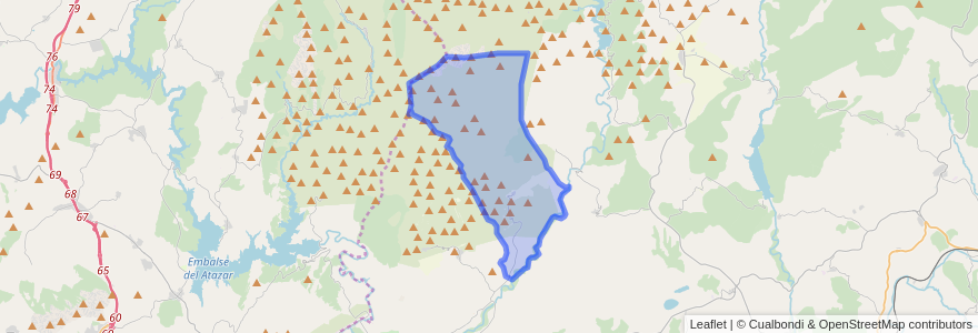 Mapa de ubicacion de Tortuero.