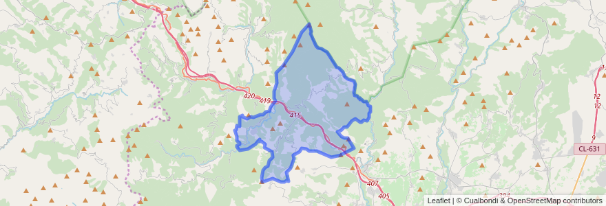 Mapa de ubicacion de Trabadelo.