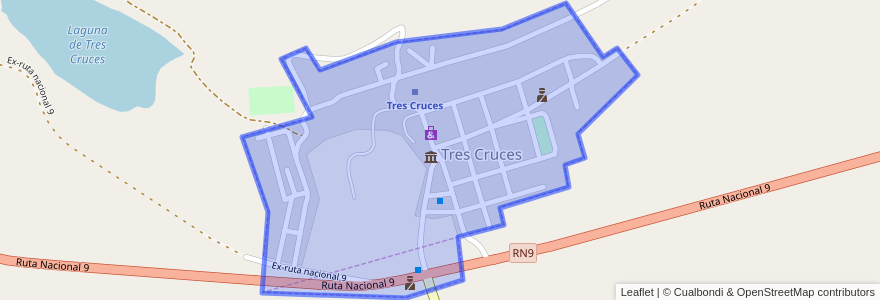 Mapa de ubicacion de Tres Cruces.