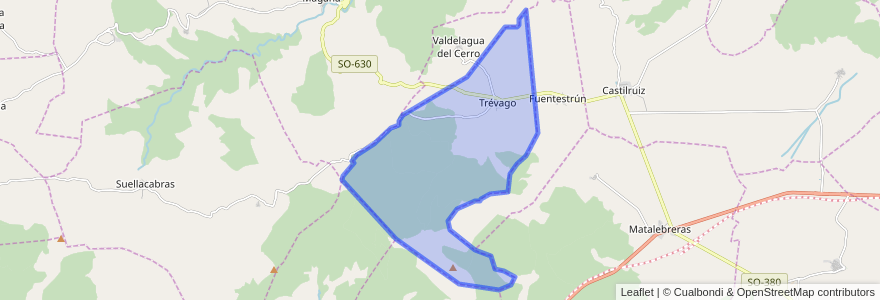 Mapa de ubicacion de Trévago.