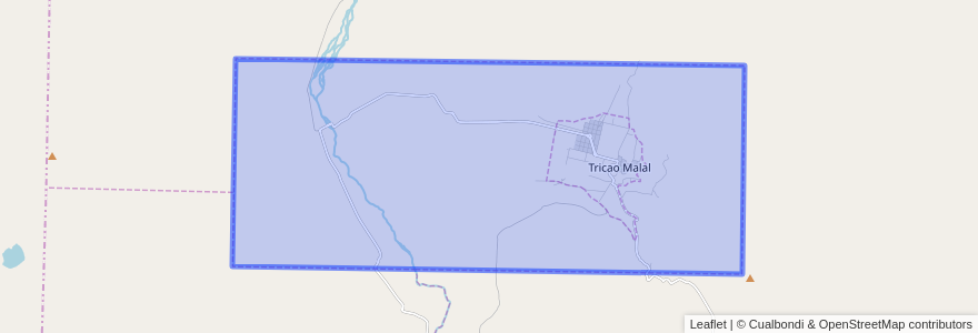 Mapa de ubicacion de Tricao Malal.