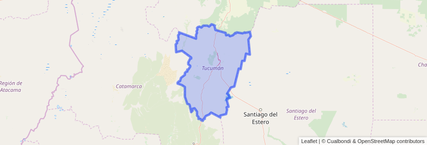 Mapa de ubicacion de トゥクマン州.