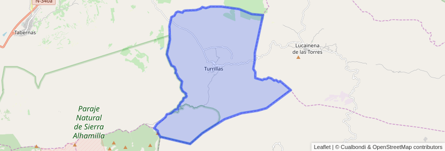 Mapa de ubicacion de Turrillas.