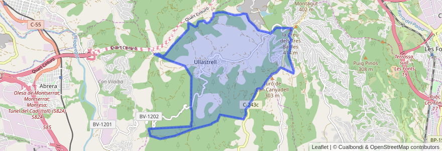 Mapa de ubicacion de Ullastrell.