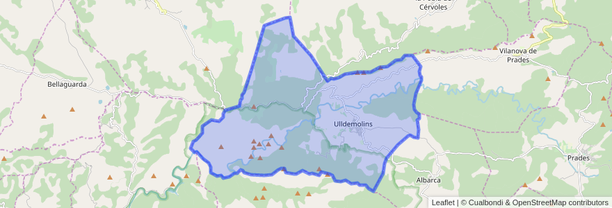 Mapa de ubicacion de Ulldemolins.