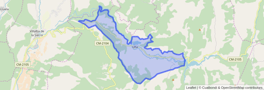 Mapa de ubicacion de Uña.