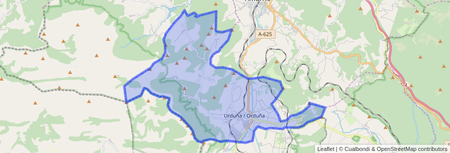 Mapa de ubicacion de Urduña/Orduña.