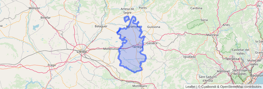 Mapa de ubicacion de Urgell.