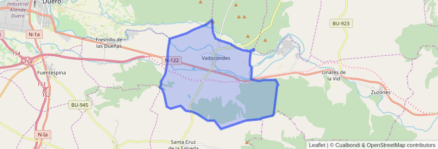 Mapa de ubicacion de Vadocondes.