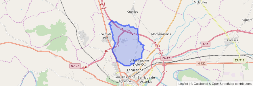 Mapa de ubicacion de Valcabado.