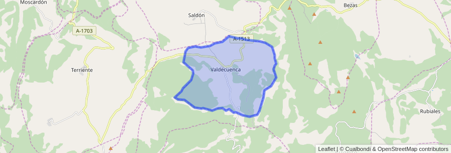 Mapa de ubicacion de Valdecuenca.