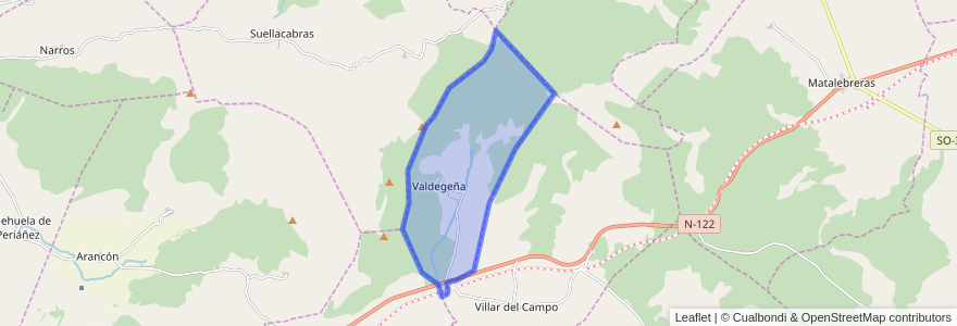 Mapa de ubicacion de Valdegeña.