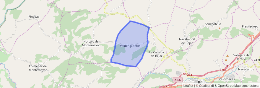 Mapa de ubicacion de Valdehijaderos.