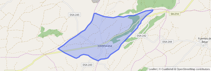 Mapa de ubicacion de Valdelacasa.