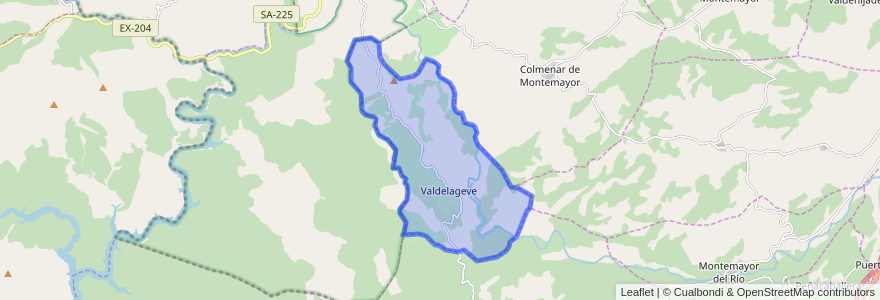 Mapa de ubicacion de Valdelageve.